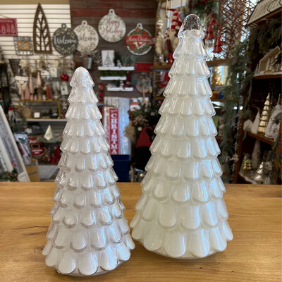 LED White Glitter Glass Tree LED White Glitter Glass Tree