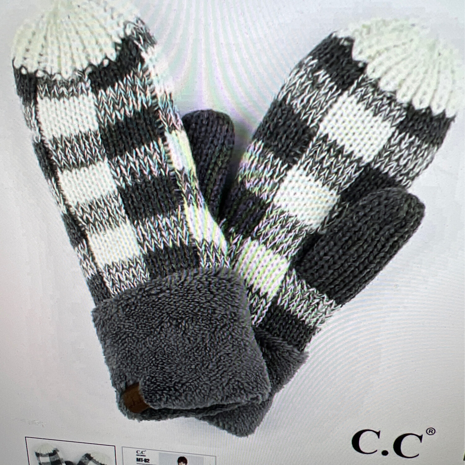 CC Buffalo Check Lined Mittens