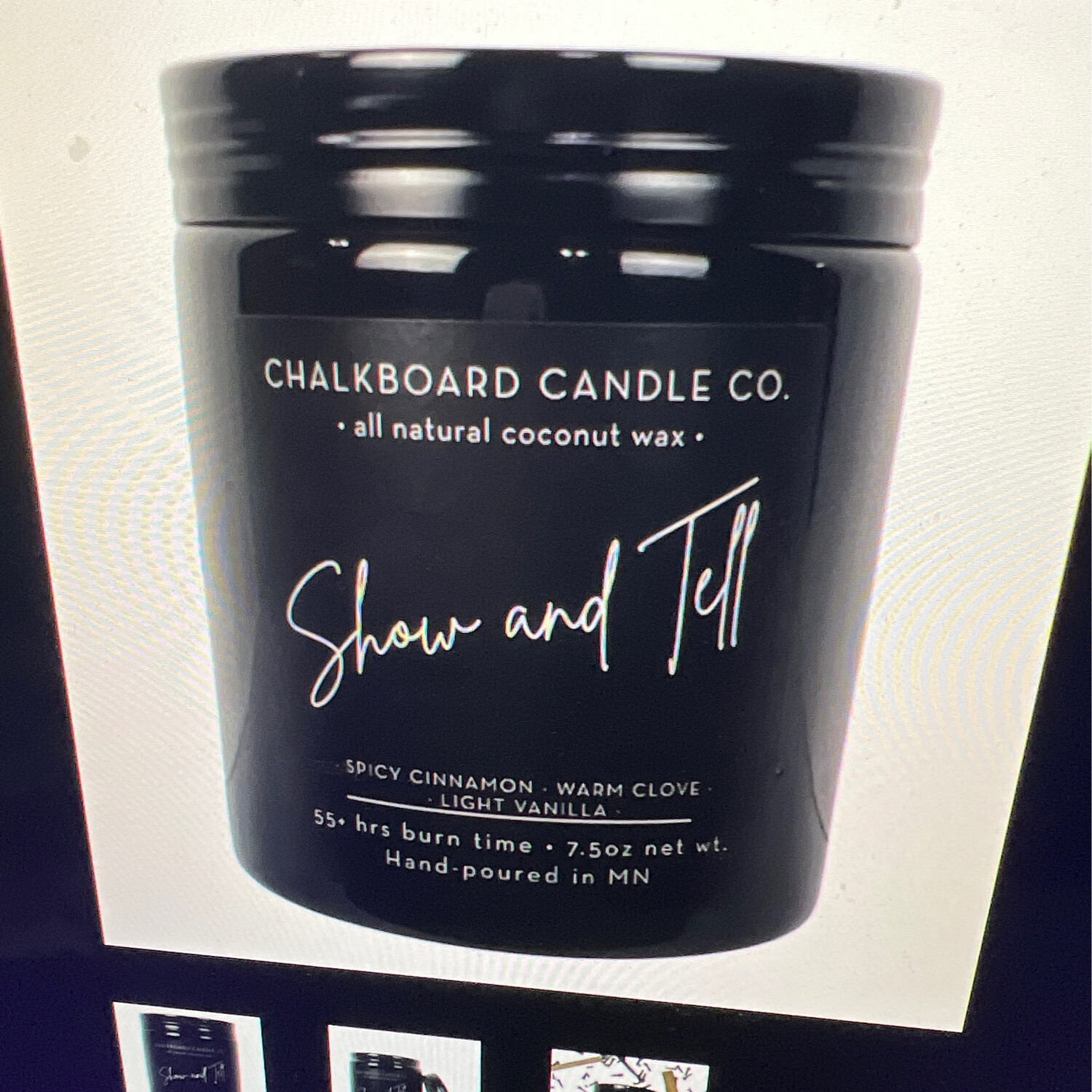 Chalkboard Show & Tell Candle