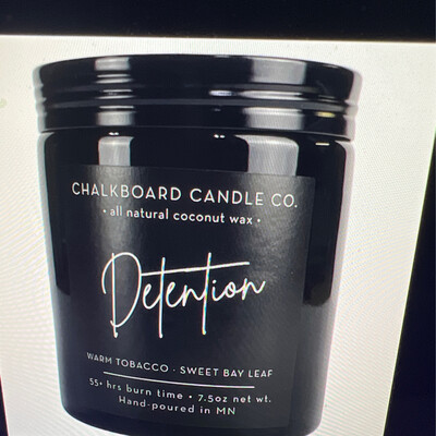 Chalkboard Detention Candle
