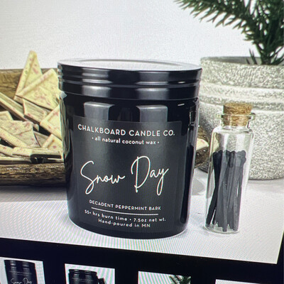 Chalkboard Snow Day Candle
