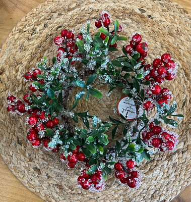 Sugared Berry 6" Candle Ring Sugared Berry 6" Candle Ring