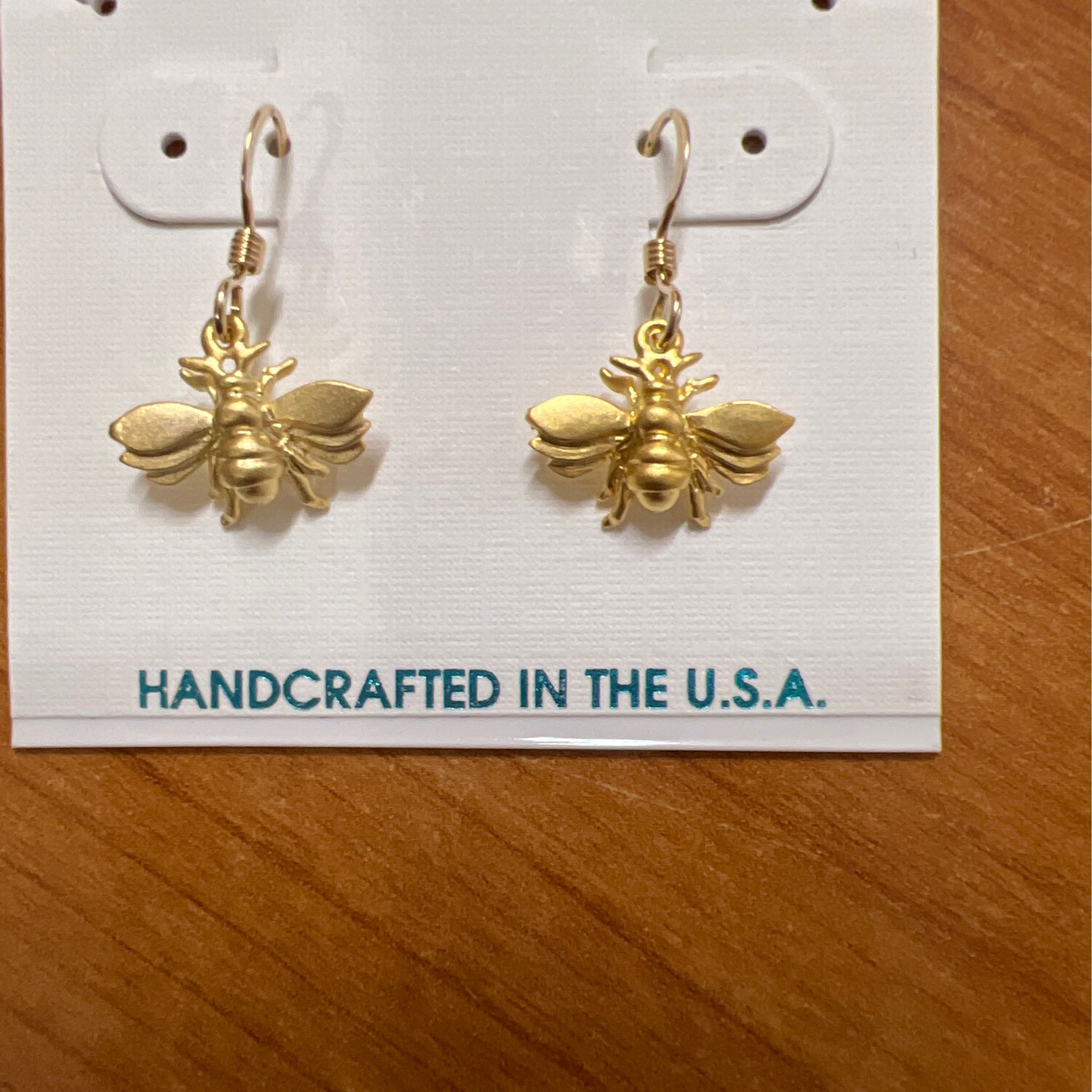 16K Gold Plated Bee Earrings