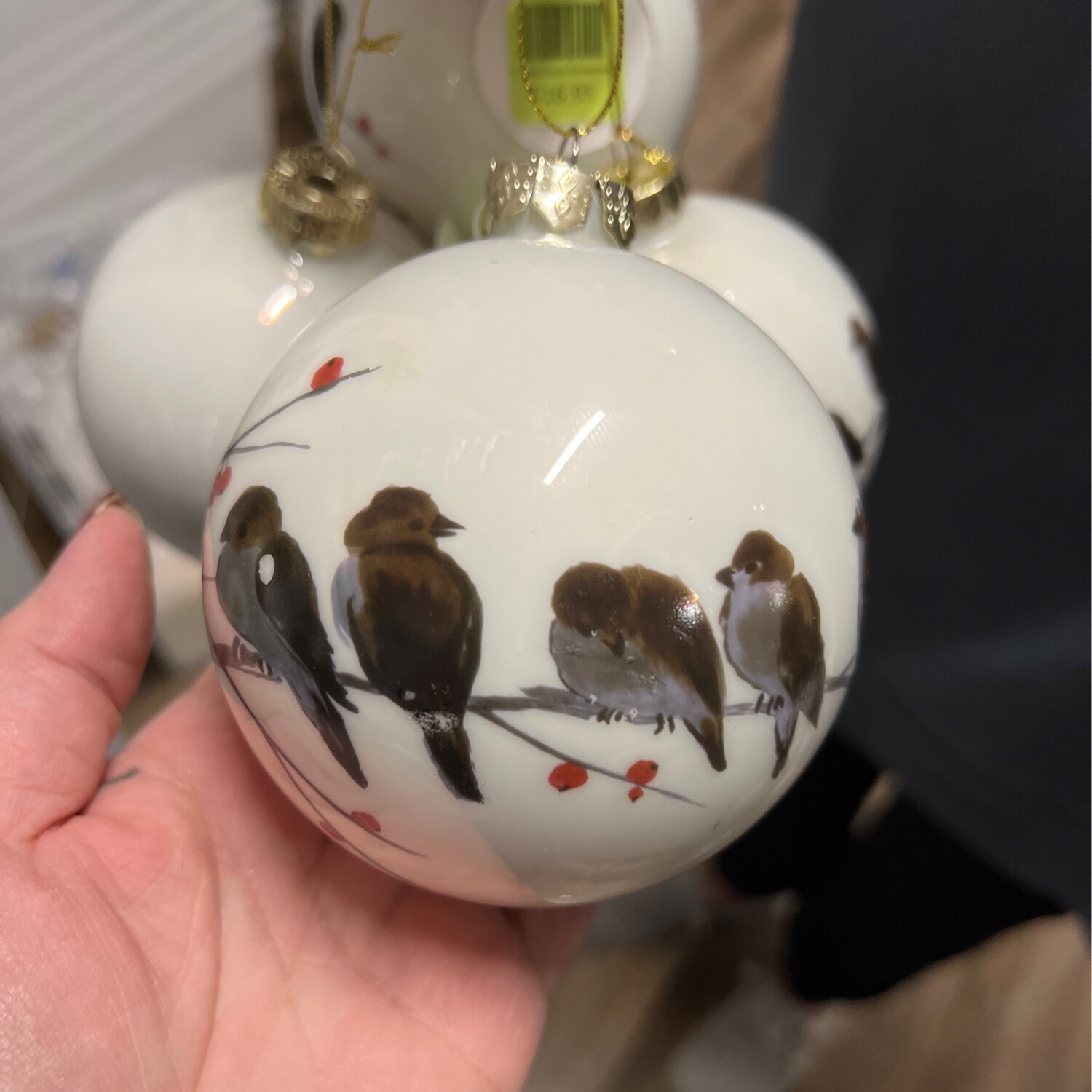 4" Bird Glass Ornament