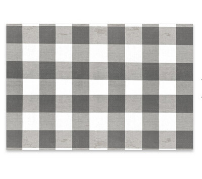 Grey Check Paper Placemat Pad