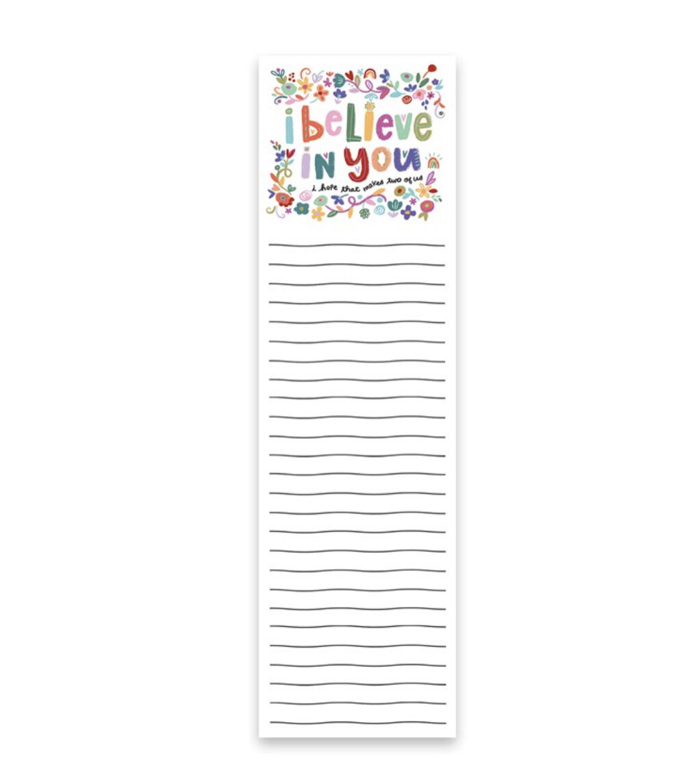 Believe in You List Pad
