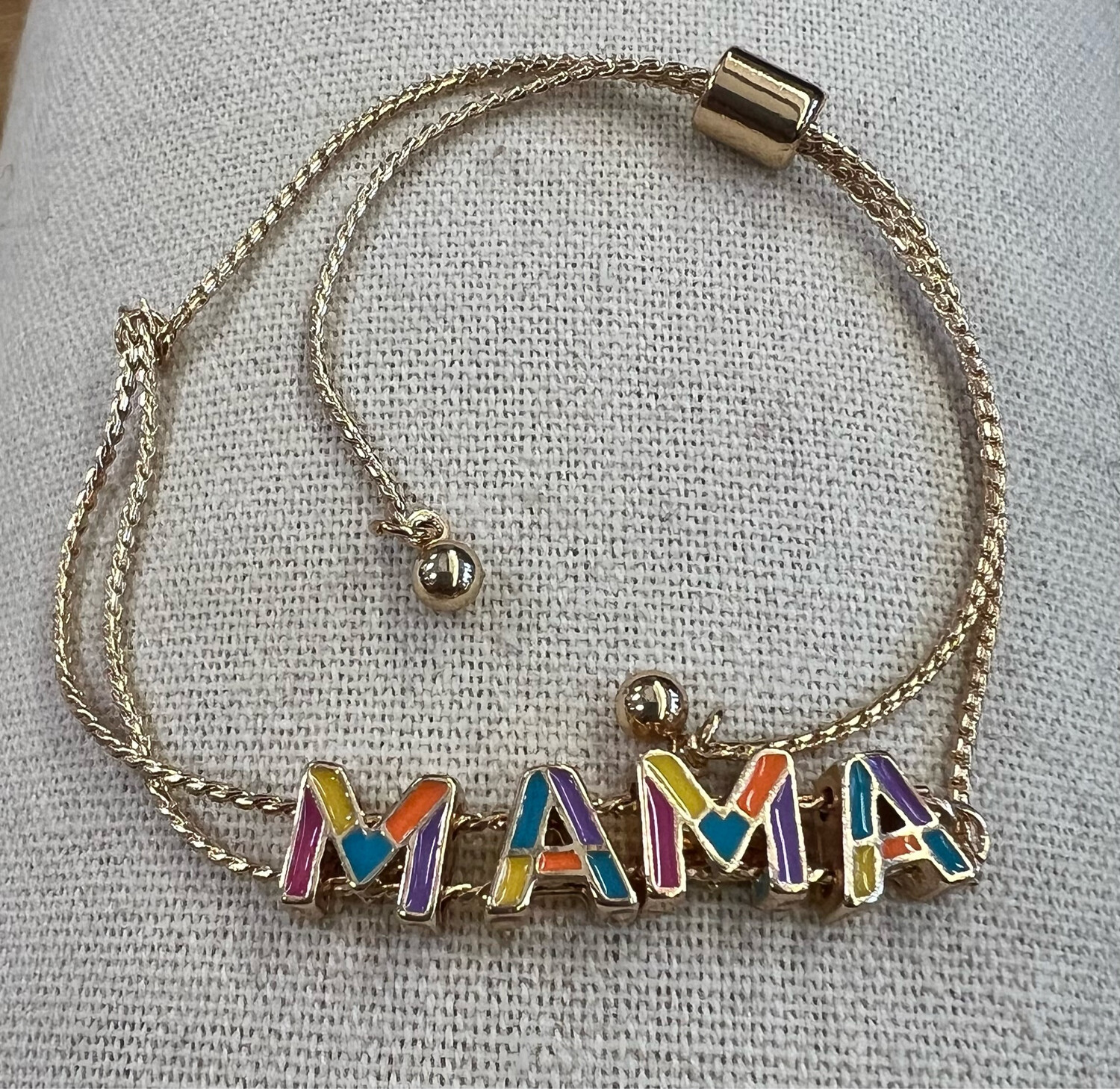 Colorful MAMA Slide Bracelet