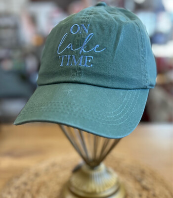 On Lake Time Embroidered Hat
