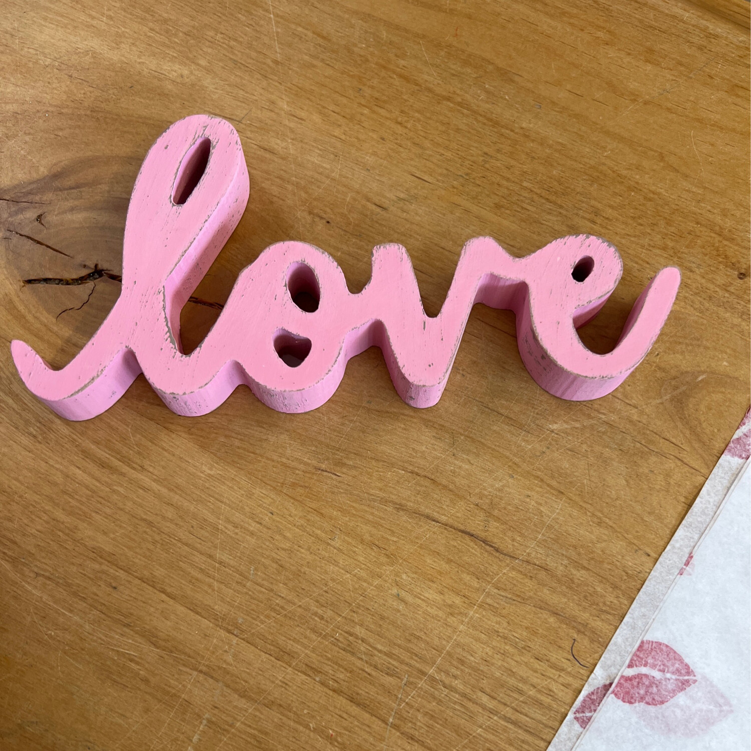 Pink Love Word Cutout