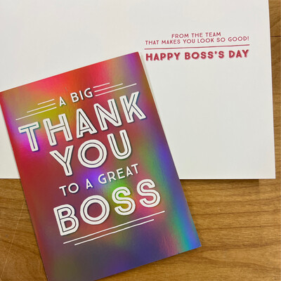 Big Thank You Boss Card