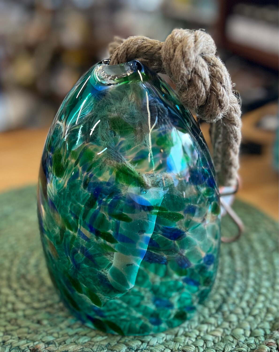 Turquoise Glass Bell Chime