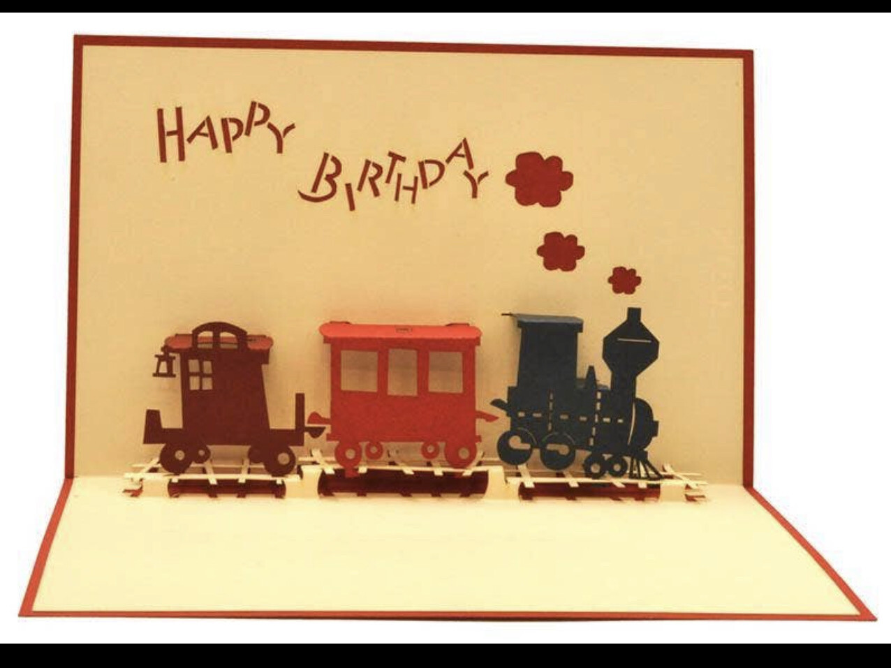 Pop Up Birthday Train Card