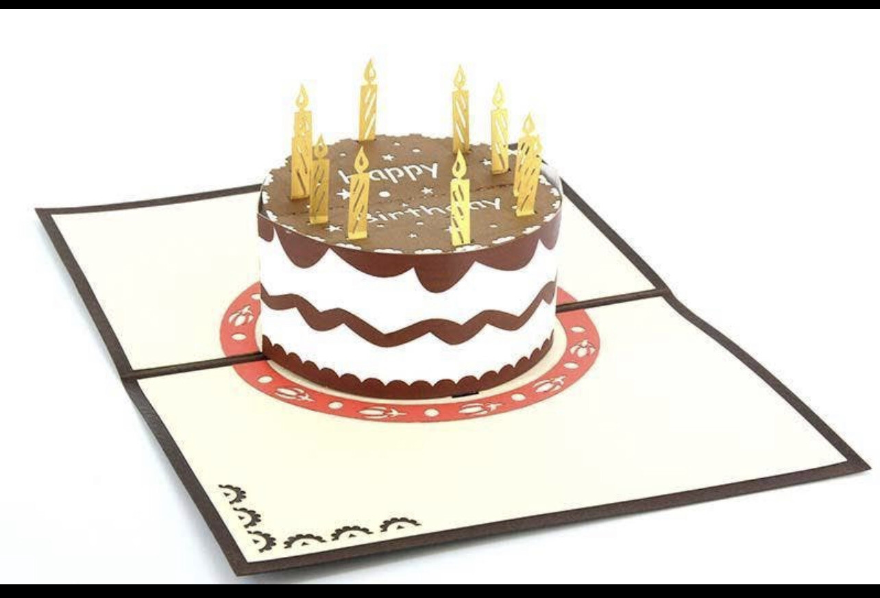 Chocolate Birthday Cake Pop Up