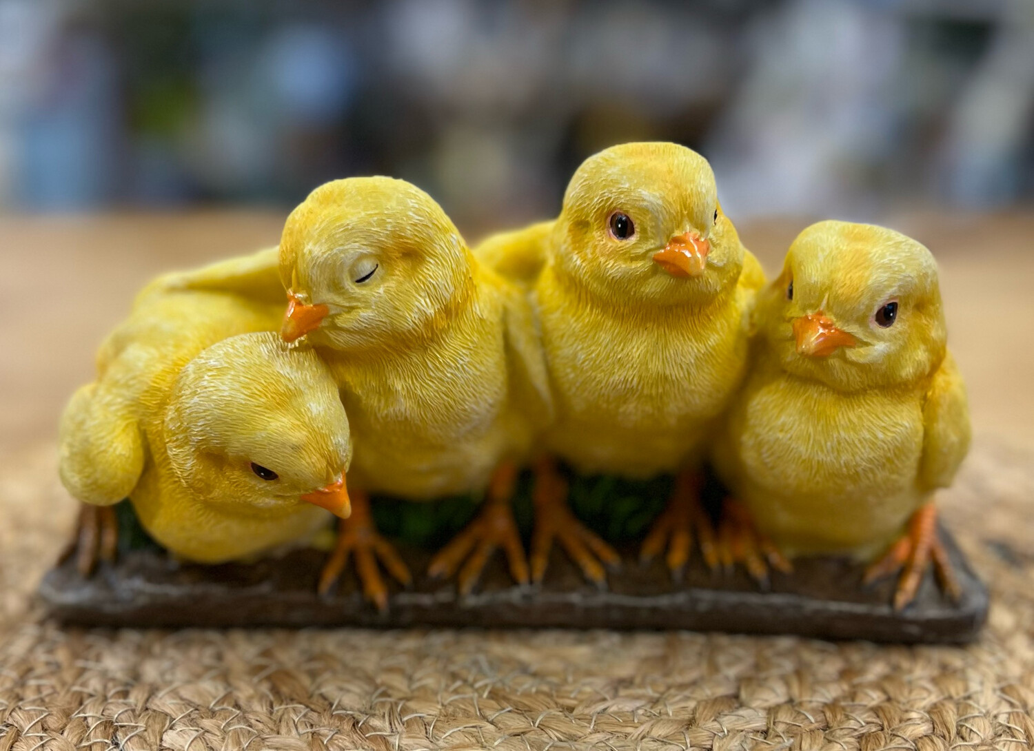 Chicks in a Row Figurine