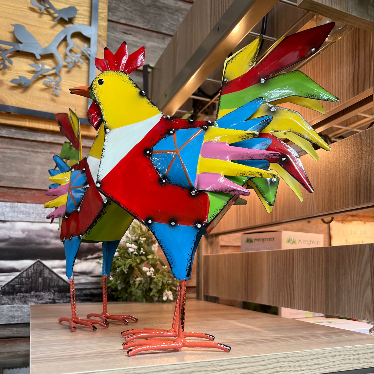 Colorful Metal Chicken
