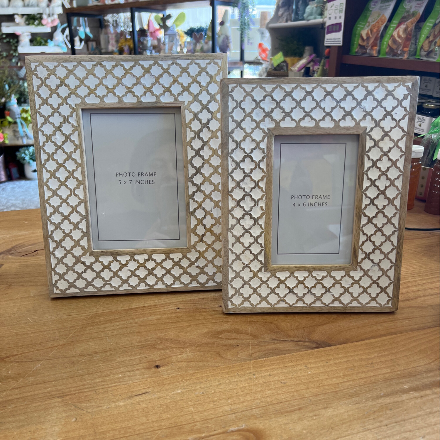 Moroccan White Wood Frames