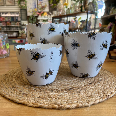Bee Enameled Pots