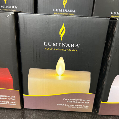 Ivory Luminara Square 3" Flameless