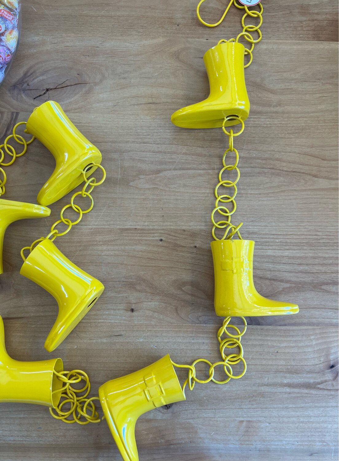 96" Yellow Boots Rain Chain