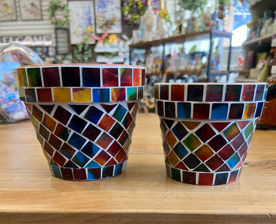 Colorful Mosaic Planters