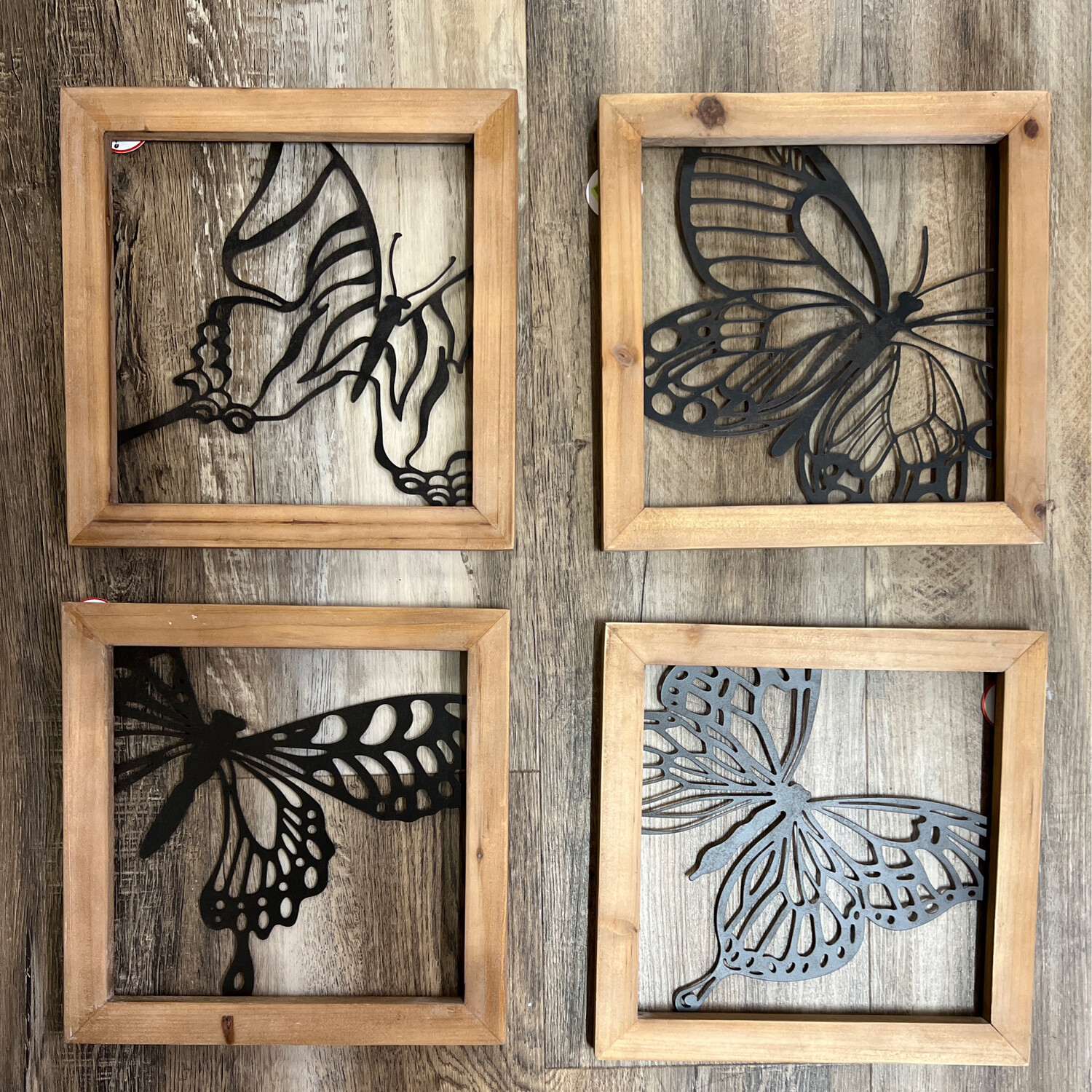 Black Metal Butterfly Frame