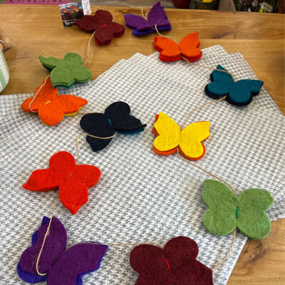 Felt Butterfly Garland