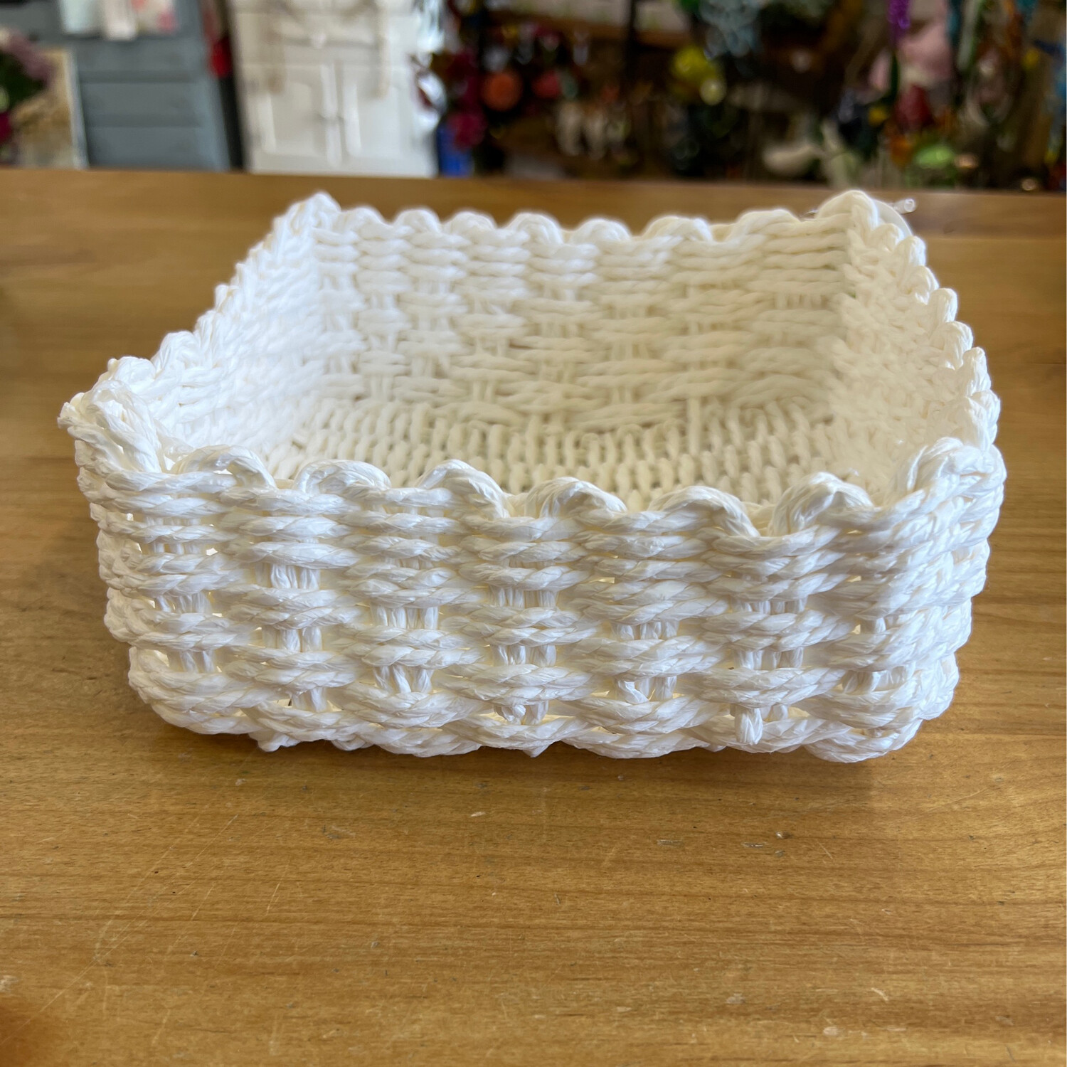Luncheon Caddy - White Paper Woven