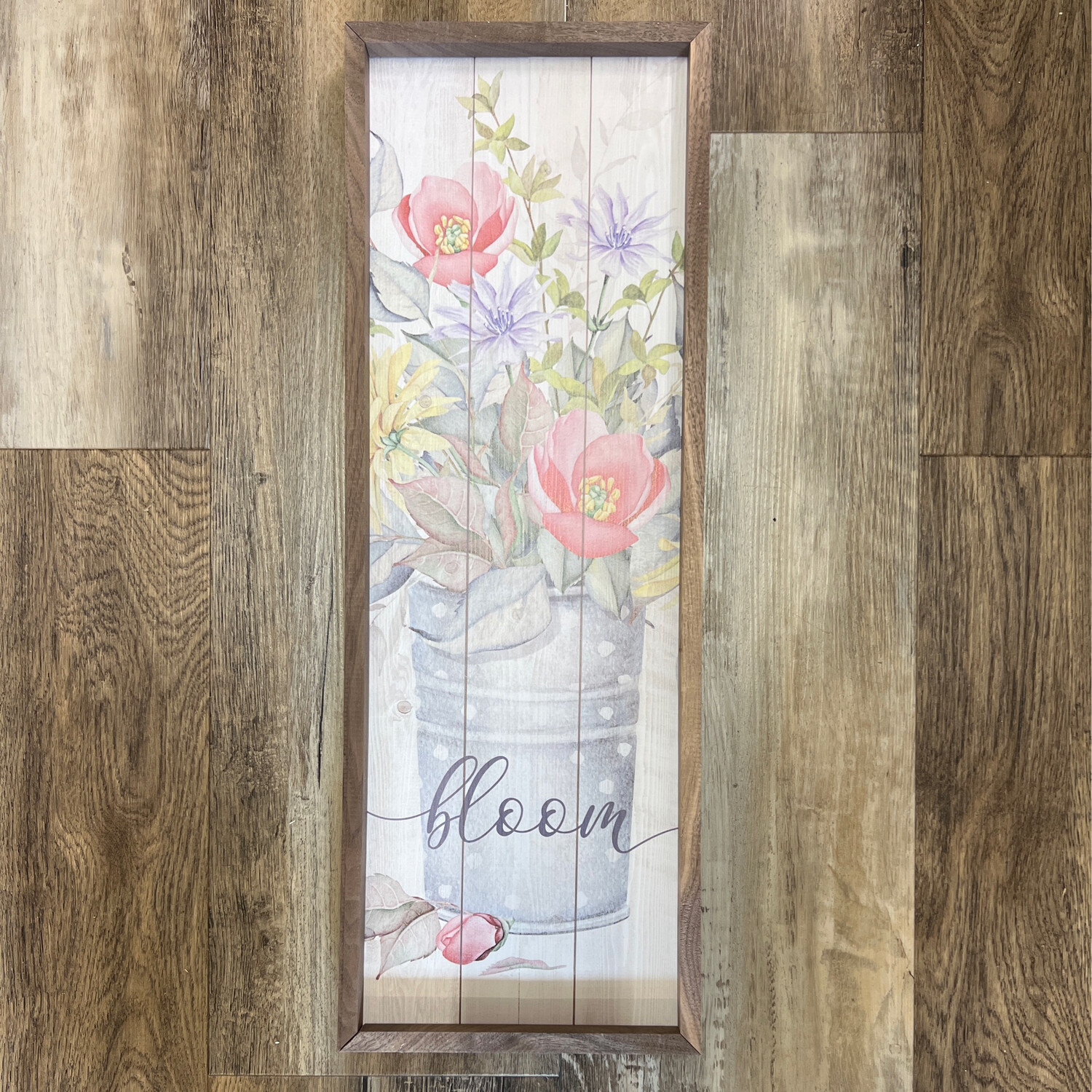 8" x 24" Whitewashed Bloom Sign