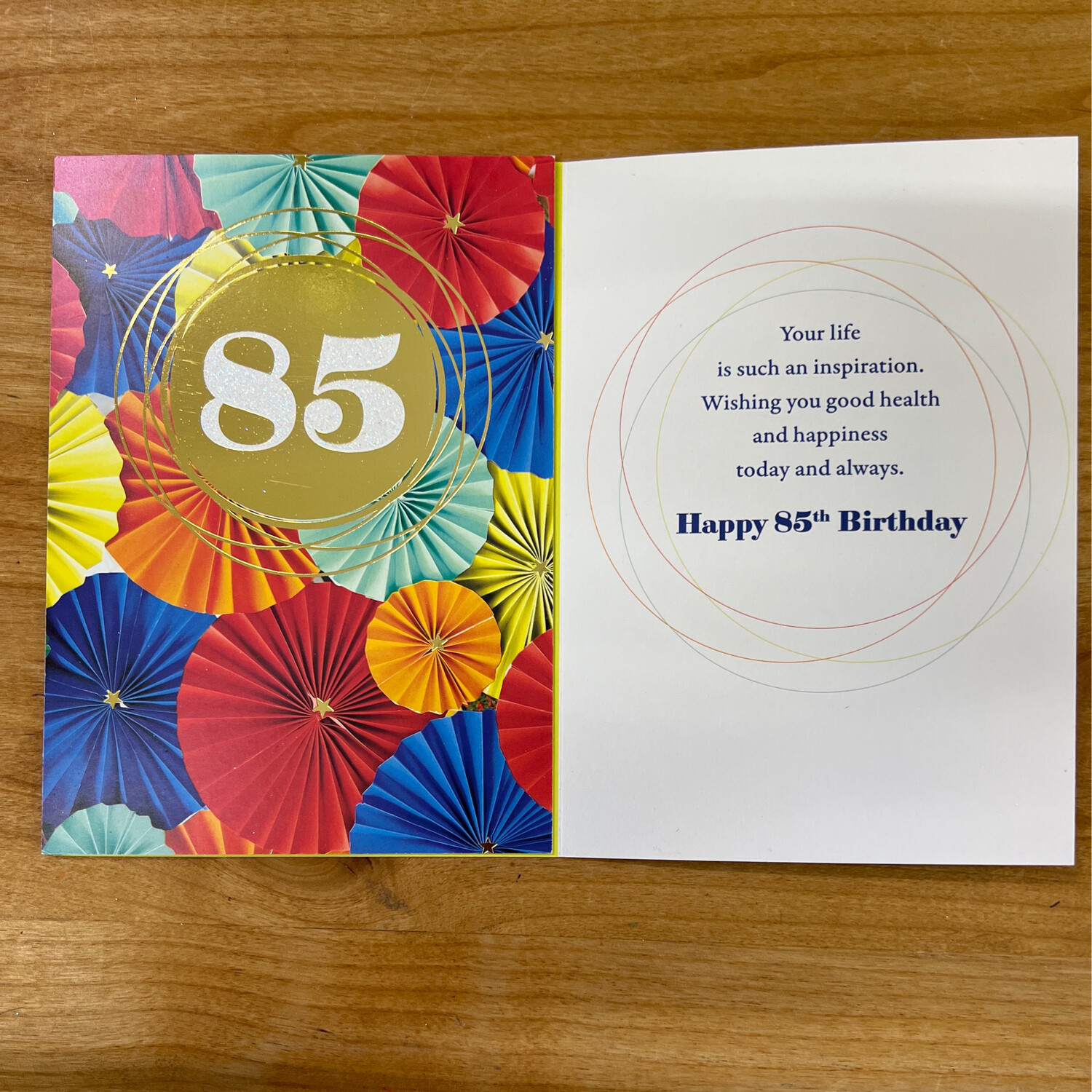 Colorful 85th Birthday Card