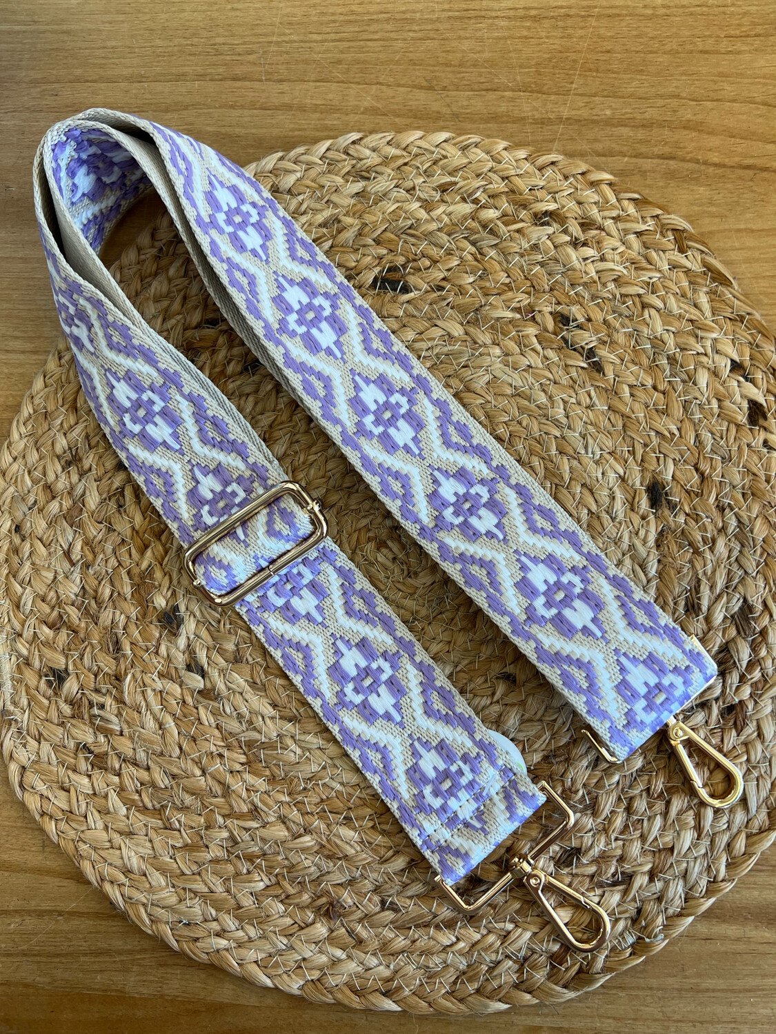 Cotton Patterned Strap-Lavender