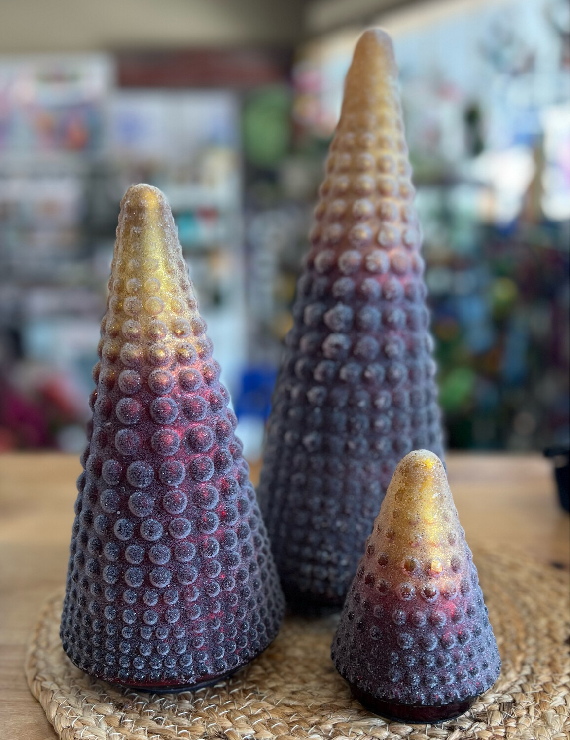 Sugared Hombre Glass Trees