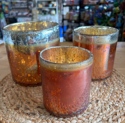 Orange Lustre Votive
