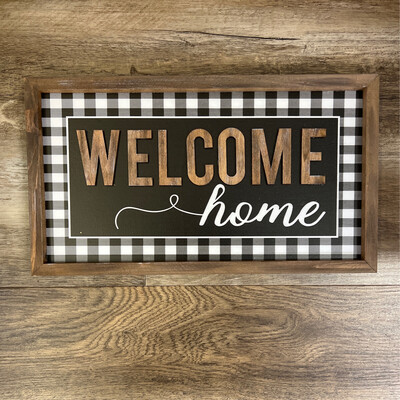 Framed Welcome Home Sign Framed Welcome Home Sign