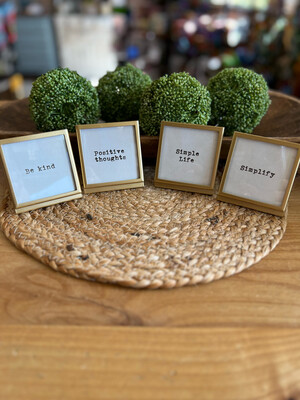Mini Gold Framed Sayings Mini Gold Framed Sayings