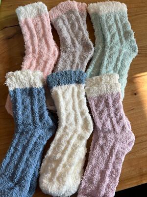 Pastel Cable Knit Socks