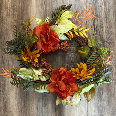 Autumn Flowers Wreath