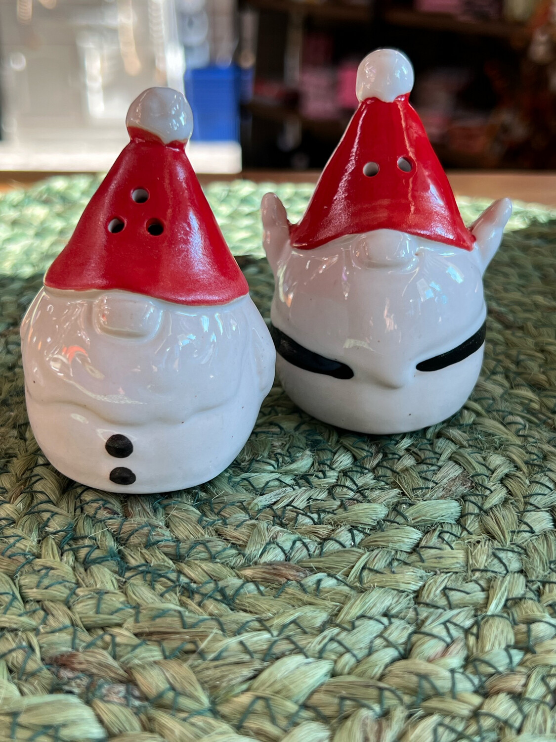 Handpainted Gnomes Salt &amp; Pepper Set