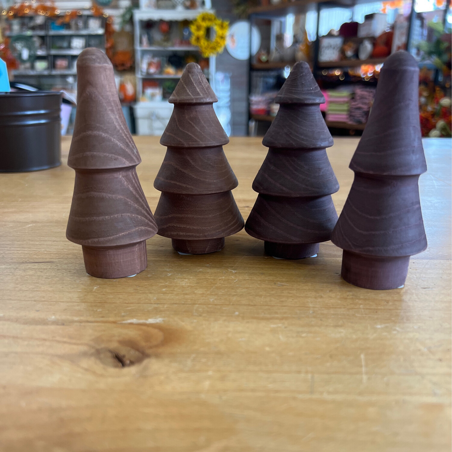 4&quot; Wood Carved Tree