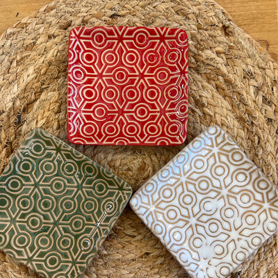 4-1/2" Square Snowflake Plate