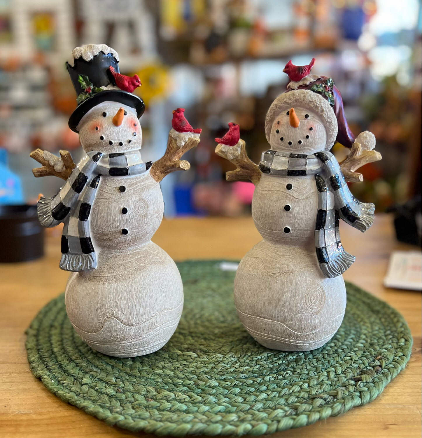 Cardinal Companion Snowmen