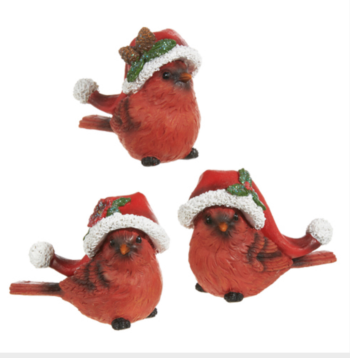 4" Cardinal with Santa Hat 4" Cardinal with Santa Hat