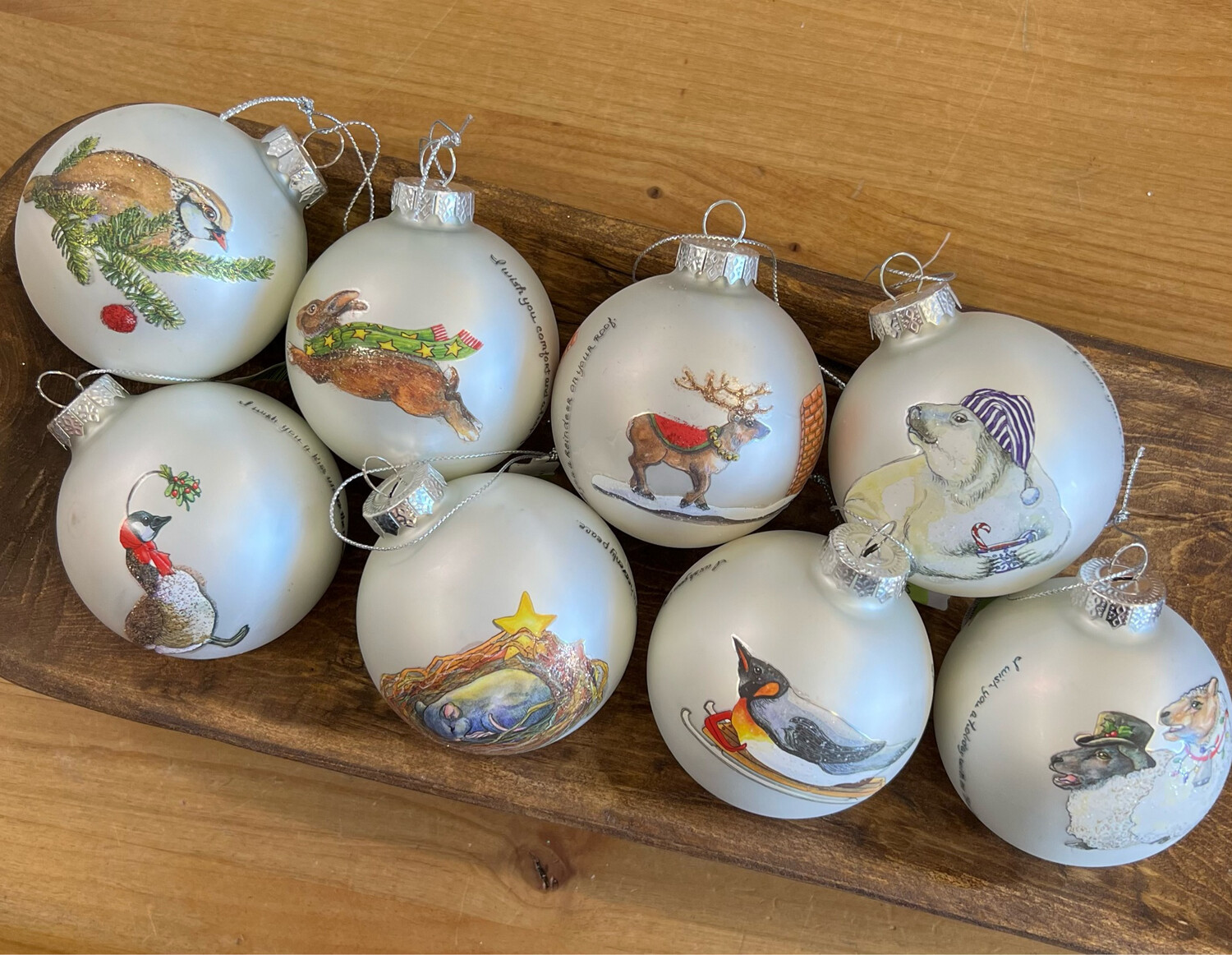 4-3/4&quot; Glass Animal Ornaments