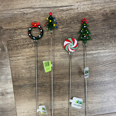 Holiday Glass Plant Picks Holiday Glass Plant Picks