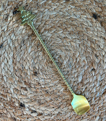 8-1/2" Brass Bar Spoon w/Tree 8-1/2" Brass Bar Spoon w/Tree