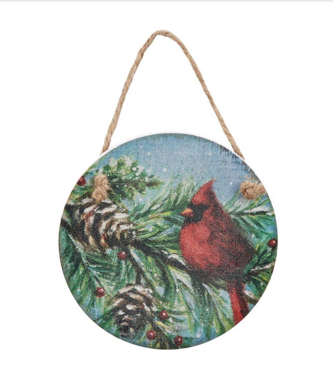 Wood Cardinal Ornament