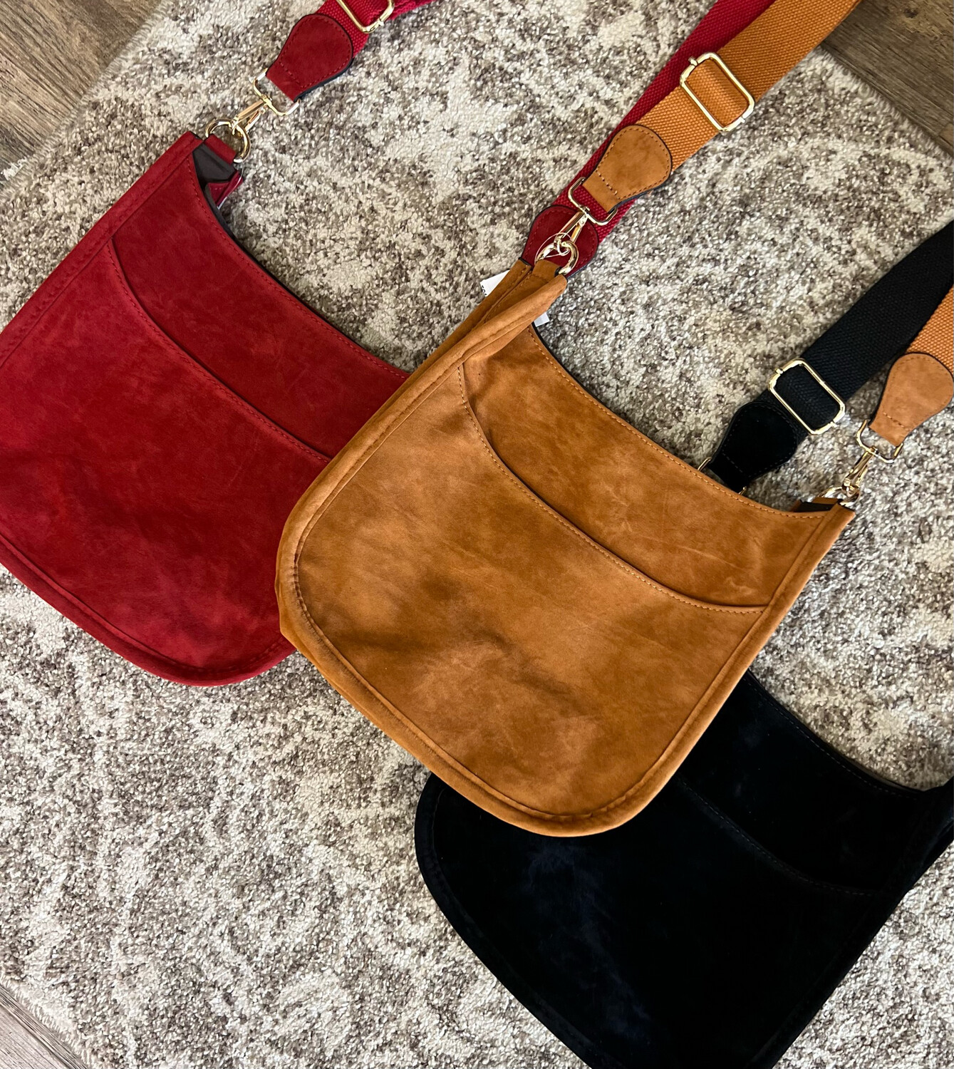 Suede Crossbody Bag