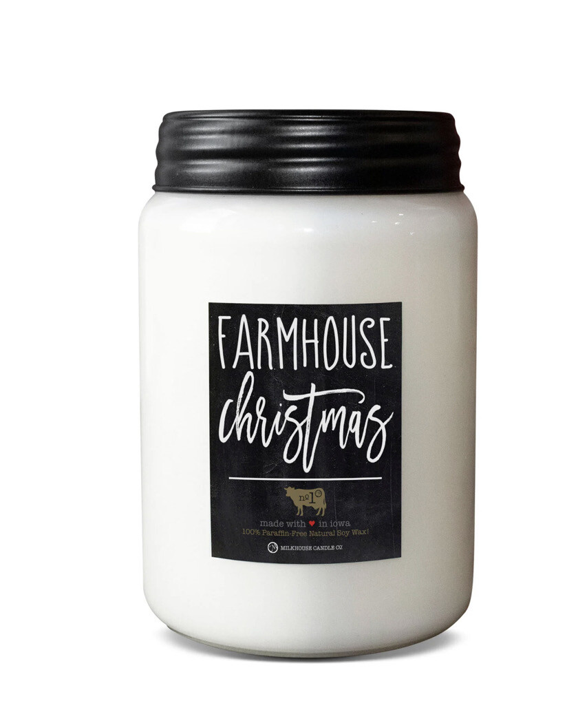 Farmhouse Christmas 26oz Apothecary Jar