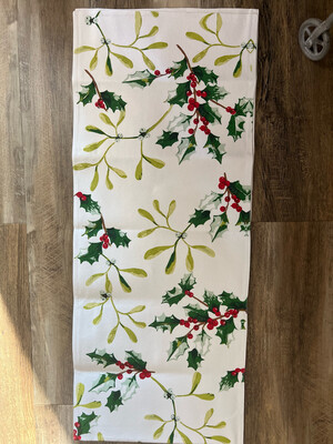 Mistletoe & Holly Table Runner Mistletoe & Holly Table Runner