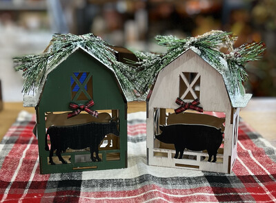LIght Up Farmhouse Ornaments LIght Up Farmhouse Ornaments