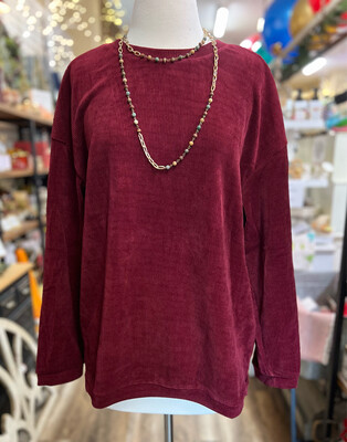 Luxury Corded Crew Sweatshirt